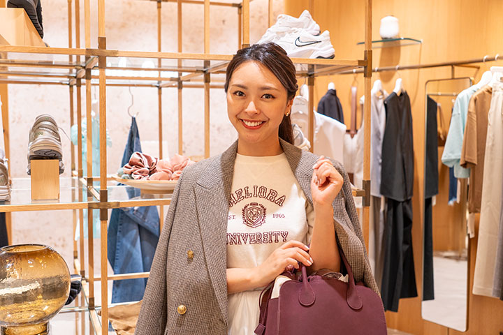 TNCテレビ西日本の高木アナウンサーがミラオーウェンの秋服を着用