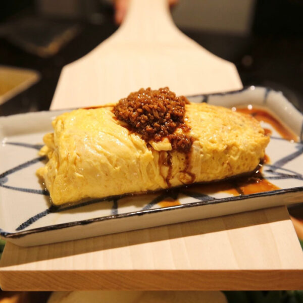 豆乳だし巻き玉子の鉄板焼き
