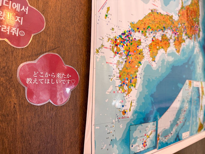世界中からの観光客が訪れることりこの人気スポット“来店マップ”