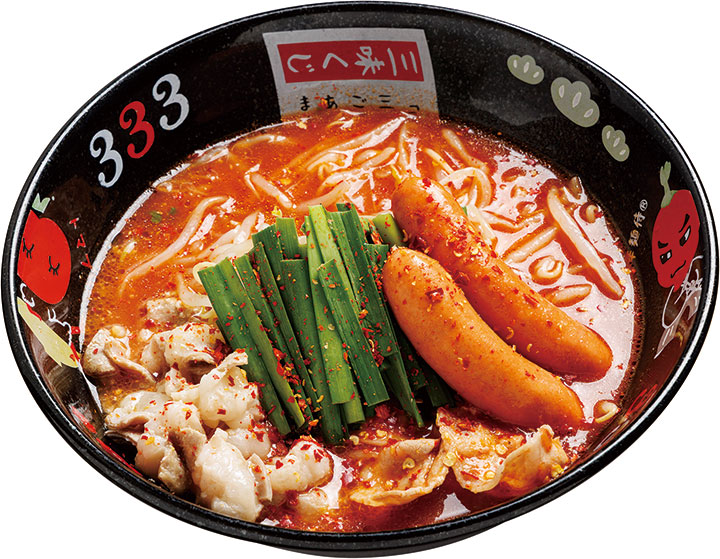 「博多スタミナREDトマトラーメン」明太ソーセージ×牛モツの贅沢トマトスープ！【8月限定】